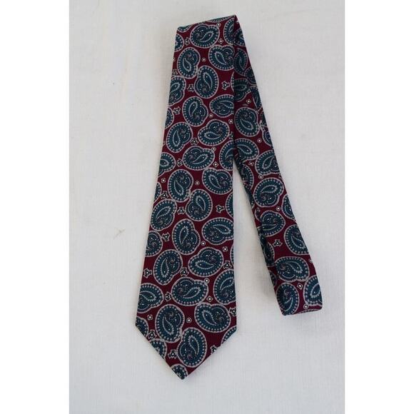 Christian Dior Monsieur Neck Tie Vtg Paisley Geometric 55 X 3.5 Silk Necktie - Picture 2 of 4
